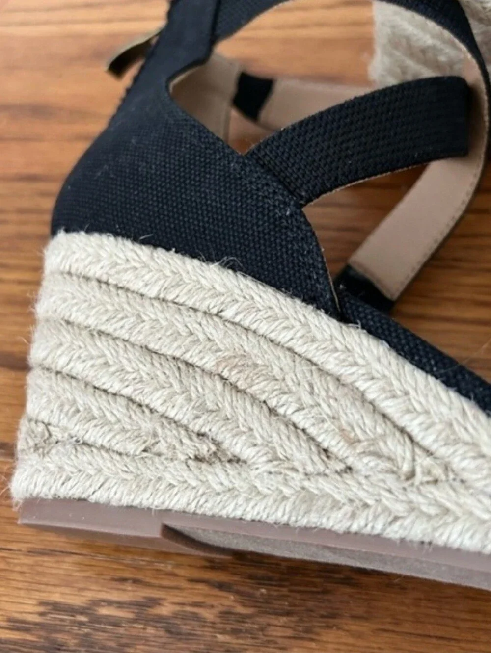 Lauren Blackwell black wedge sandals